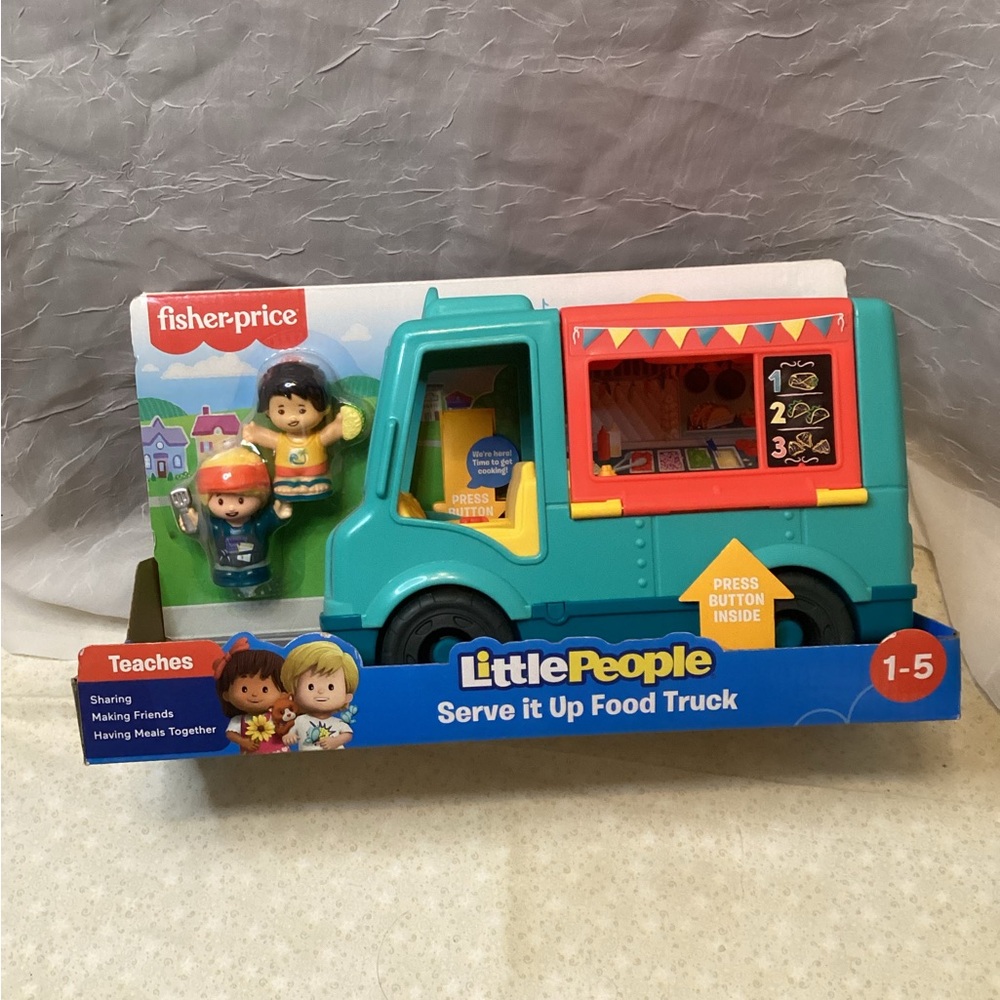 Fisher-Price Little People Serve It Up Food Truck Teaching Toy New in Box